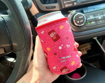 Reusable DIET COLA SLEEVE, 12oz Cola Drink Sleeve, Neoprene Sleeve