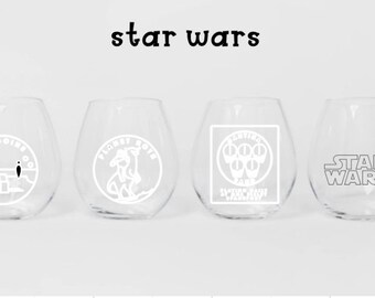 Star Wars Yoda Wine Glass, Red wine glass, white white glass Star Wars Yoda Wine Glass, Red wine glass, white white glass