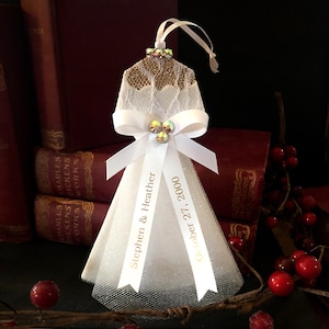 Personalized Bridal Gown Christmas Ornament