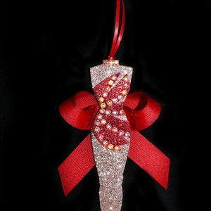 Dreaming of a White Christmas Red Chorus Girl Costume Ornament
