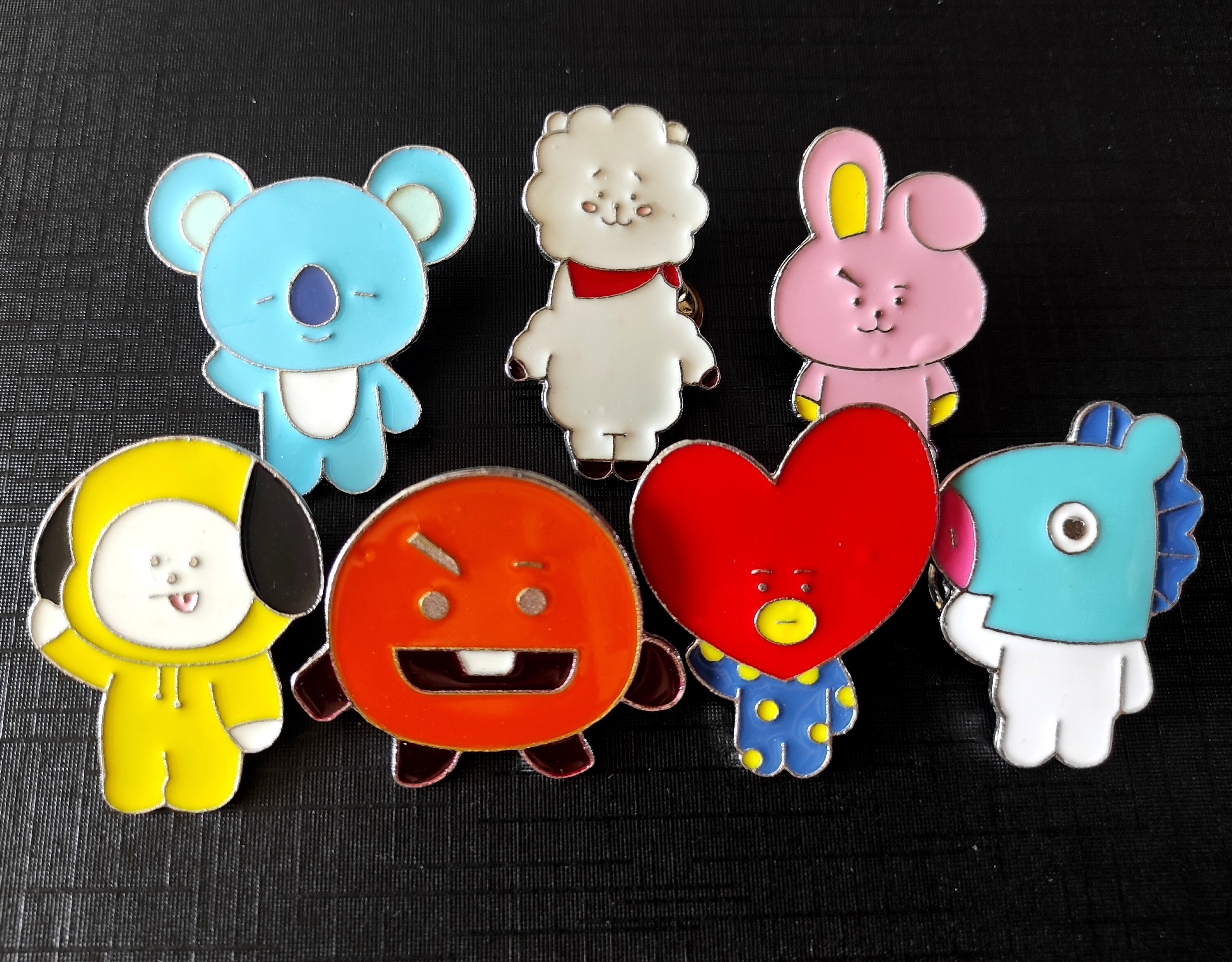BT21 Pins Kpop Metal Enamel Pin Badge BTS Army Tata Koya Etsy
