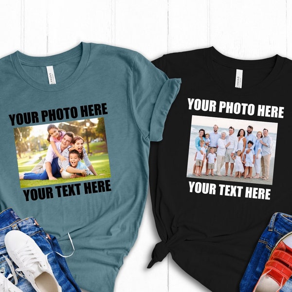 Custom Photo shirt, Custom Shirt, Custom Picture T-shirt, Birthday photo Shirt, Holiday Gift, Family Picture Tee, Personalized Kids Shirt