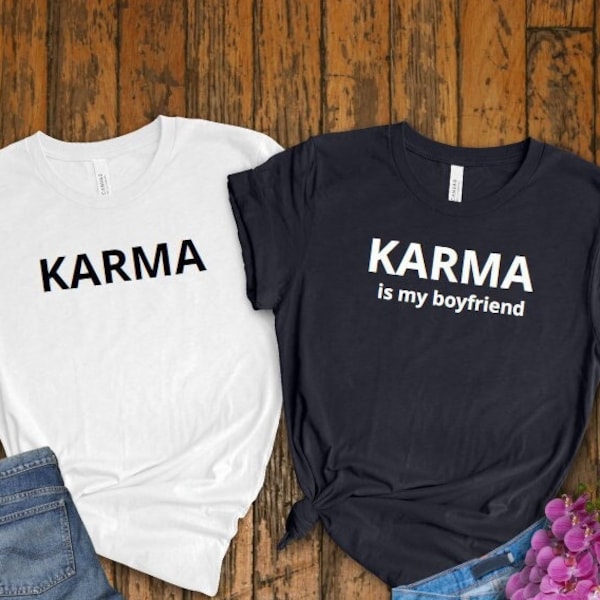 Karma è la camicia del mio ragazzo, Karma è mio marito, Karma Men Tshirt, Me e Karma Vibe Like That, Swiftie Karma Couple Matching Tshirts, Karma