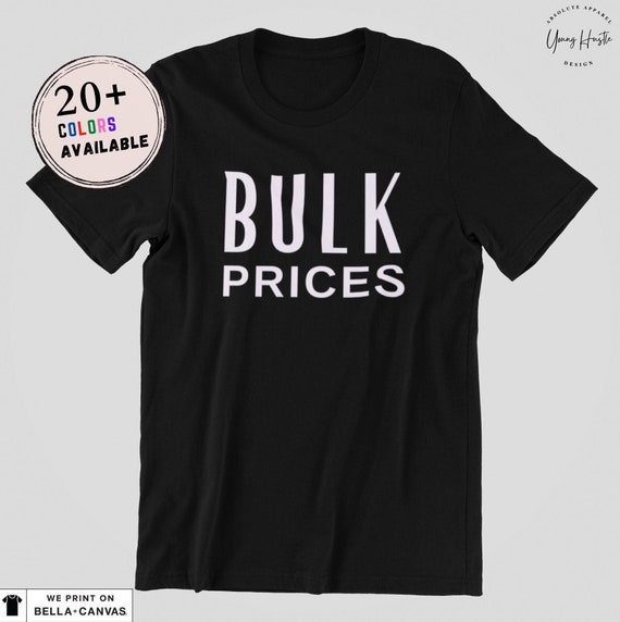 Bulk Prices, Customize Your Own Shirt With Text, WHOLESALE T-shirts,  Personalized T-shirt, Custom Text, Custom Text, T-shirt Design Bundle 