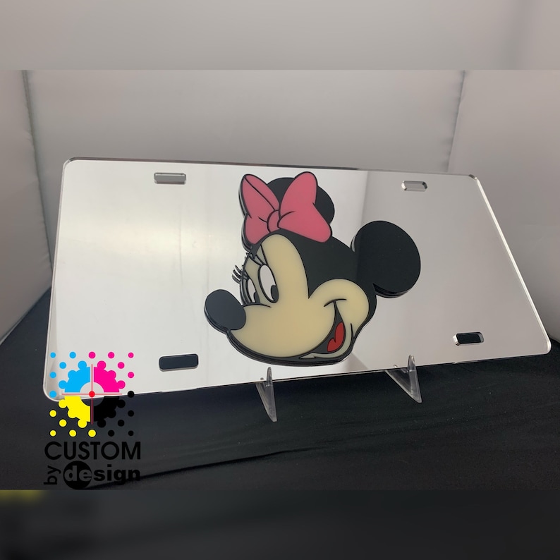 Disney License Plate Mickey or Minnie Etsy