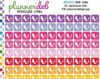 Pedicure planner stickers voor Erin Condren planners, Daily Duos, Happy planners, Plum planners, Bullet Journals, eventuele planners, BRB-1086