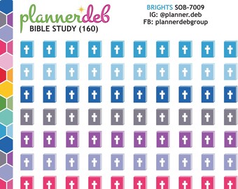 Bible Study Planner Stickers for Erin Condren Planners, Daily Duos, Happy Planners, Plum Planners, MakseLife, Bullet Journals, A5, SOB-7009