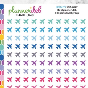 Adesivos de planejador de voo para planejadores Erin Condren, Daily Duos, Happy Planners, Plum Planners, Bullet Journals, Any Planners, SOB-7047