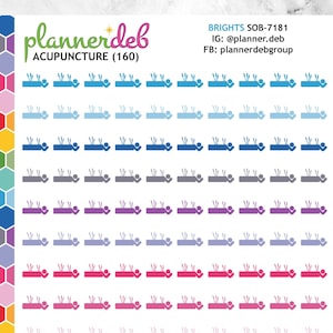Acupuncture Planner Stickers for EC Planner, Daily Duo, Happy Planner, Plum Planner, MakseLife, BuJo, A5, | Self Care Appointment, SOB-7181