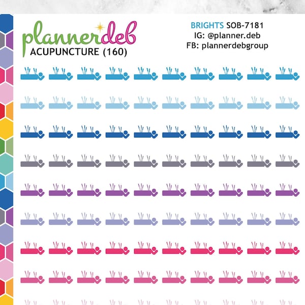 ACUPUNCTURE Stickers for EC Planner, Daily Duo, Happy Planner, Plum Planner, MakseLife, BuJo, A5 Planner, SOB-7181