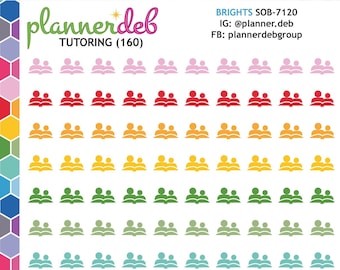 Tutoring Planner Stickers for Erin Condren Planner, Daily Duo, Happy Planner, Plum Planner, A5 Planner, Bullet Journal, SOB-7120