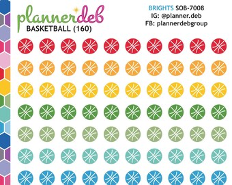 BASKETBALL Planner Stickers for Erin Condren Planners, Daily Duos, Happy Planners, Plum Planners, Bullet Journals, Any Planners, SOB-7008