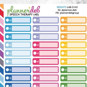 SPRAAKTHERAPIE label planner stickers voor Erin Condren planners, Daily Duos, Happy planners, Plum planners, Bullet Journals, LAB-2143