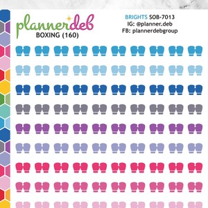 BOXING Planner Stickers para Erin Condren Planners, Daily Duos, Happy Planners, Plum Planners, Bullet Journals, Any Planners, SOB-7013