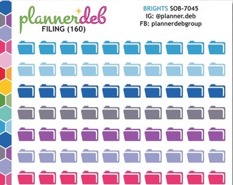 Filing Planner Stickers para Erin Condren Planner, Daily Duo, Happy Planner, Plum Planner, Bullet Journal, SOB-7045