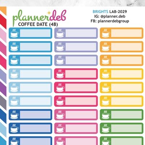 COFFEE Planner Stickers, Perfect For Erin Condren Planners, Happy Planners, Plum Paper Planners, Bullet Journals, Any Planners, LAB-2029