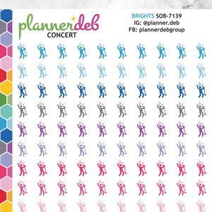 Las pegatinas para planificadores de conciertos son perfectas para los planificadores Erin Condren, Daily Duos, Happy Planners, Plum Planners y Bullet Journals. SOB-7139