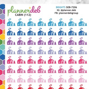Cabin Planner Stickers for Erin Condren Planners, Daily Duos, Happy Planners, Plum Planners, Bullet Journals, Any Planners, SOB-7206