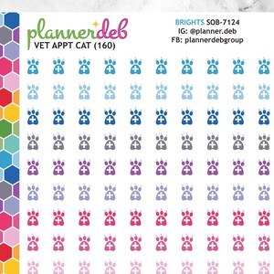 Cat Vet Appt Planner Stickers for Erin Condren Planner, Daily Duo, Happy Planner, Plum Planner, Passion Planner, Any Planner, SOB-7124