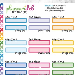 GOLF TEE Time Script Label Planner Stickers, Perfecto para Erin Condren Planners, Daily Duos, Happy Planners, Plum Planners, SCB-6114
