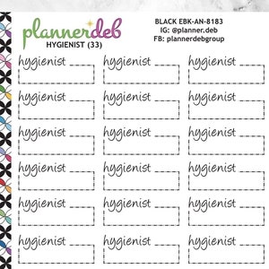 Adesivos para organizadores de eventos HYGIENIST para planejadores Erin Condren, Daily Duos, Happy Planners, Plum Planners, BuJos, EBK-8183, 4 fontes