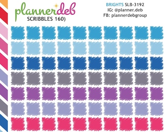 Pegatinas de SCRIBBLES Planner para Erin Condren Planner, Happy Planner, Plum Paper Planner, Bullet Journal, SLB-3192
