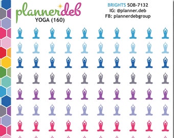 YOGA Planner Stickers for Erin Condren Planners, Daily Duos, Happy Planners, Plum Planners, Bullet Journals, SOB-7132