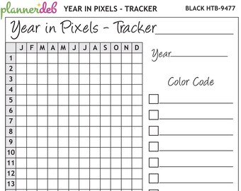 YEAR in PIXELS Planner Stickers Perfect for Erin Condren Planner, Daily Duo, Happy Planner, MakseLife, Plum Planner, BuJo, A5, HTB-9477