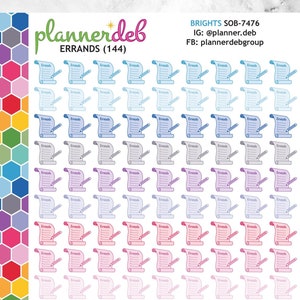 Pegatinas para planificador de recados de Erin Condren, Daily Duo, Happy Planner, Plum Planner, MakseLife, BuJo, planificador A5, SOB-7476