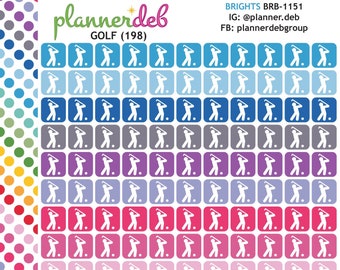 GOLF Planner Stickers for Erin Condren Planner, Daily Duo, Happy Planner, MakseLife, Plum Planners, BuJo, A5, BRB-1151