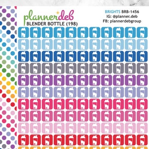 BLENDER BOTTLE Planner Stickers for Erin Condren Planner, Happy Planner, Daily Duo, Plum Planner, MakseLife, BuJo, A5 Planner, BRB-1456