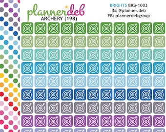 ARCHERY Planner Sticker for Erin Condren Planner, Happy Planner, Daily Duo, Plum Planner, MakselIfe, BuJo, A5 Planner, BRB-1003