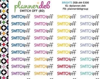 Switch off Stickers - Etsy