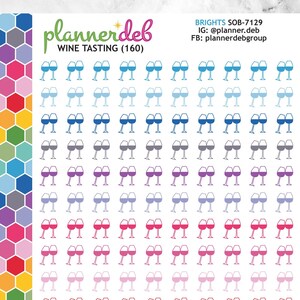 Wijnproeverij planner sticker perfect voor Erin Condren planner, Daily Duo, Happy planner, Plum planner, MakseLife, BuJo, A5 planner, SOB-7129