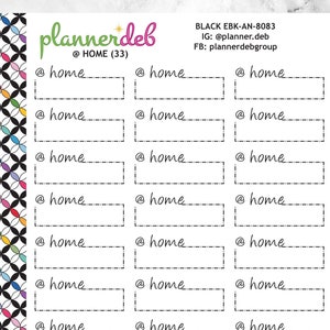 At Home Event Box Planner Stickers for Erin Condren Planner, Daily Duo, Happy Planner, Plum Planner, BuJo, A5 Planner, EBK-8083, 4 Typefaces