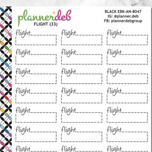 Adesivos para planejador de eventos de voo para Erin Condren Planner, Daily Duo, Happy Planner, Plum Planner, BuJo, A5 Planner, EBK-8047 4 fontes