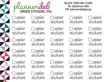 ORDER STICKERS Checkbox Planner Stickers for Erin Condren Planner, Daily Duo, Happy Planner, Plum Planner, BuJo, A5, CBSK-12283, 4 Typefaces