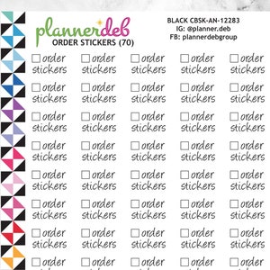 ステッカーを注文する Erin Condren Planner、Daily Duo、Happy Planner、Plum Planner、BuJo、A5、CBSK-12283、4書体用のチェックボックスプランナーステッカー