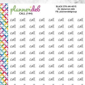 CALL Script Planner Stickers for Erin Condren Planner, Daily Duo, Happy Planner, Plum Planner, BuJo, A5 Planner, STK-4015, 4 Typefaces