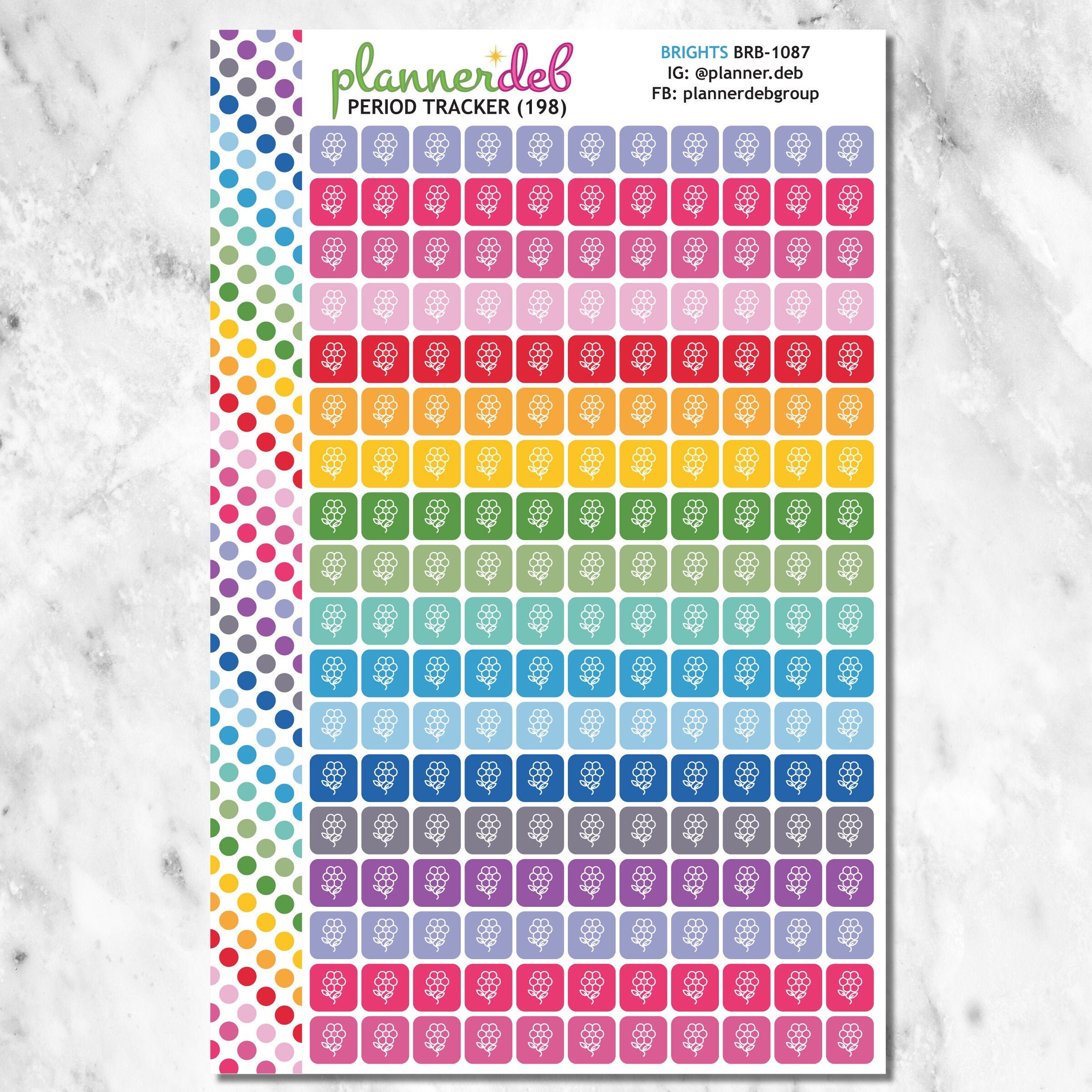 PERIOD TRACKER Planner Stickers for Erin Condren Planners, Daily Duos ...