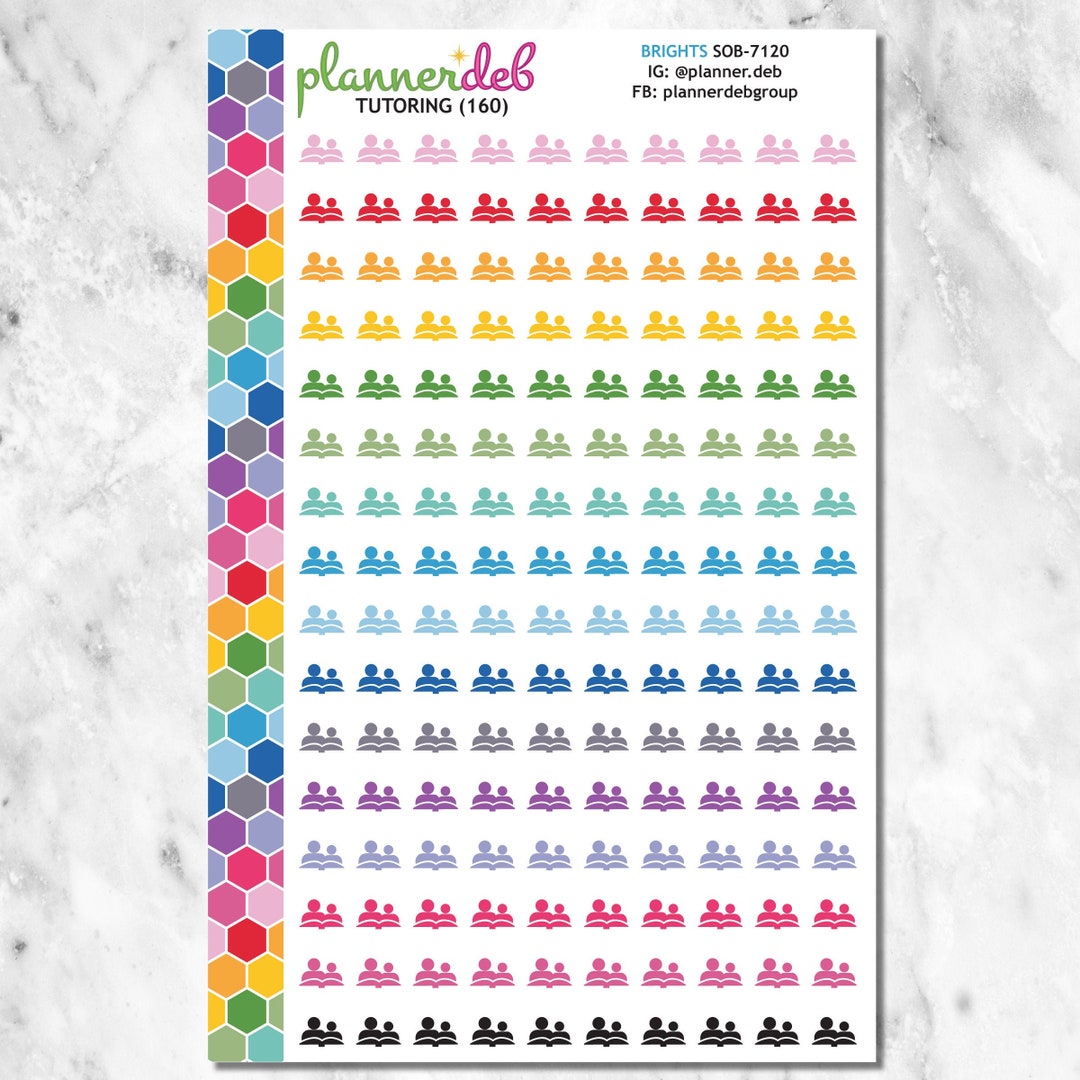 Tutoring Planner Stickers for Erin Condren Planner, Daily Duo, Happy ...