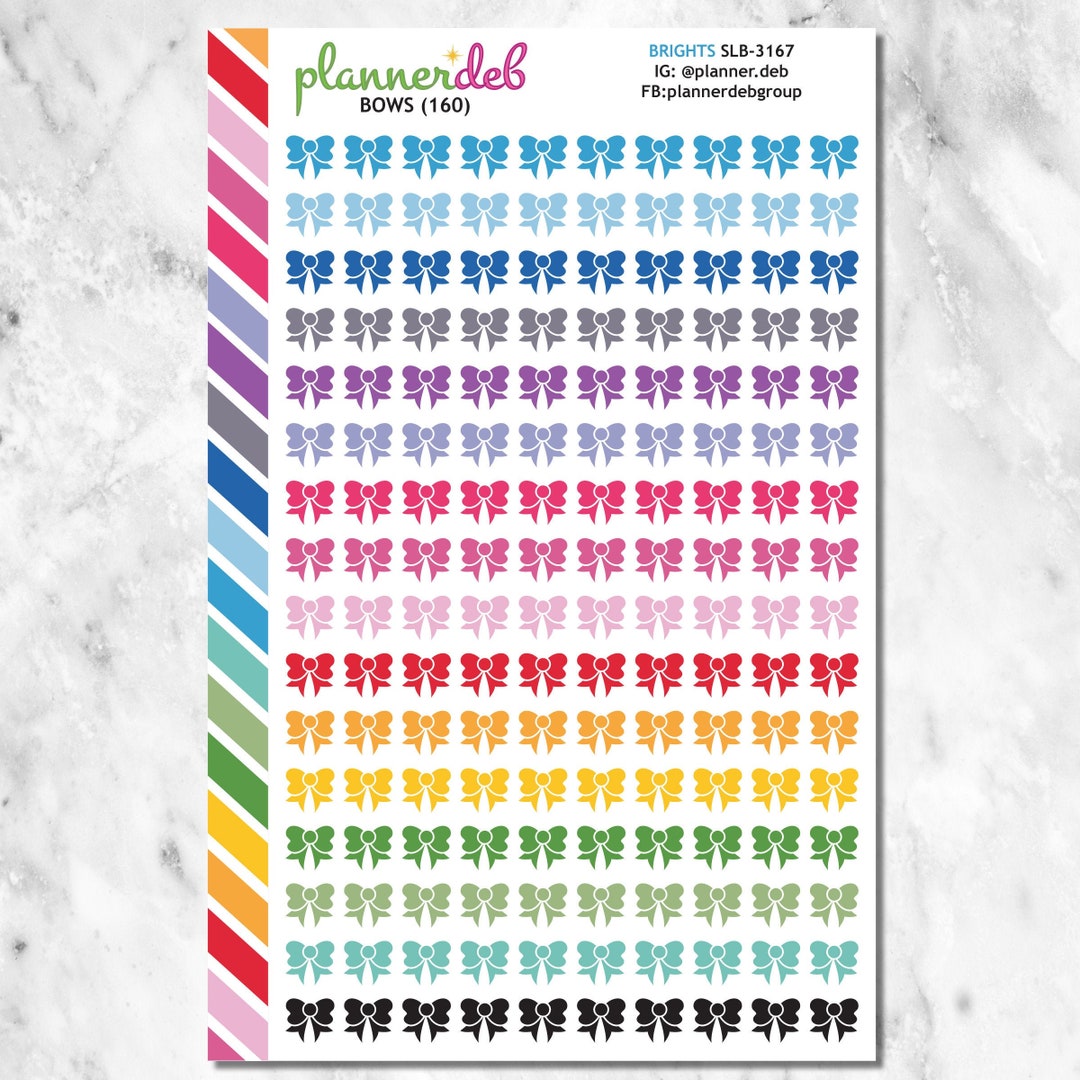 Bow Planner Stickers for Erin Condren Planners, Daily Duos, Happy ...