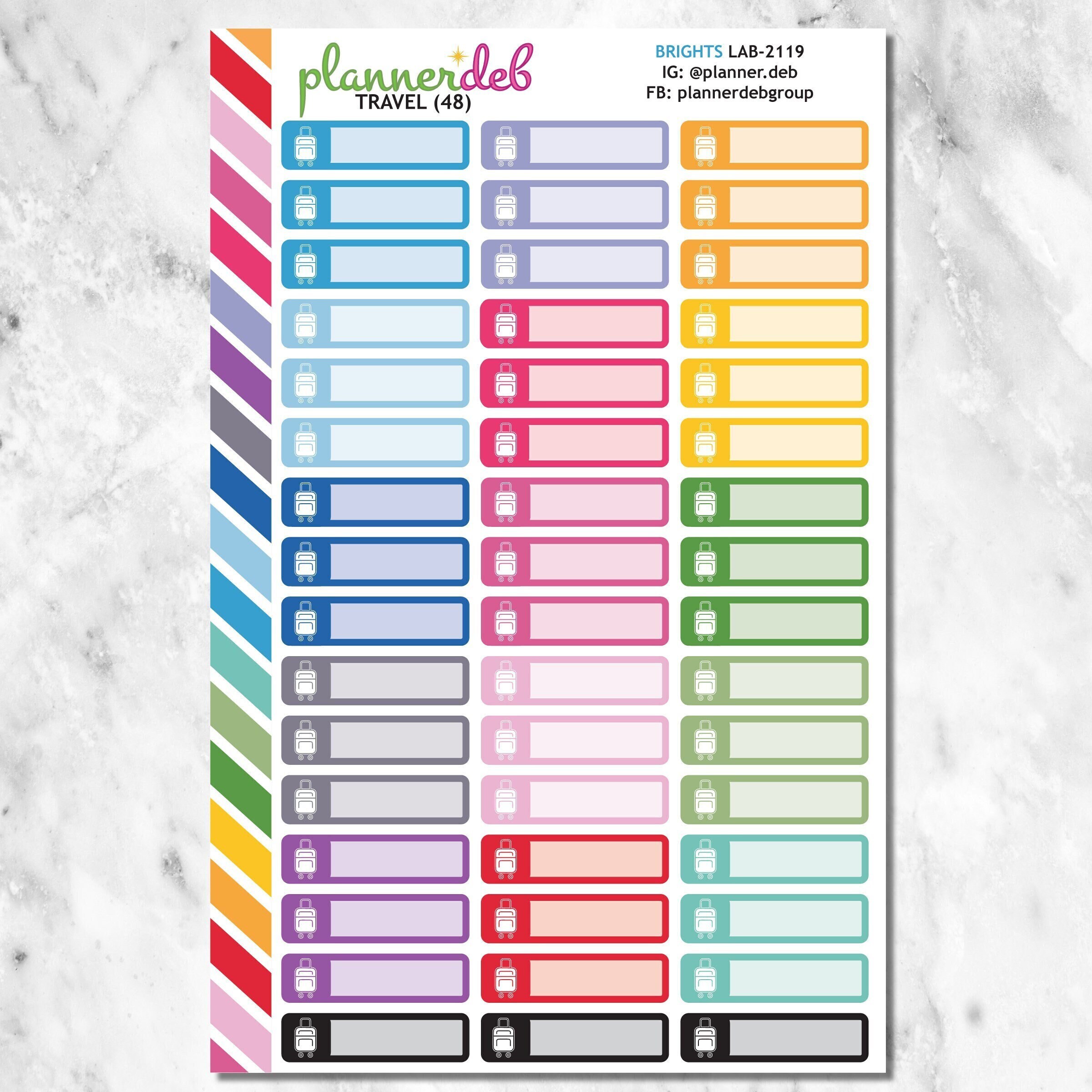 Travel Label Planner Stickers for Erin Condren Planners, Daily Duos ...