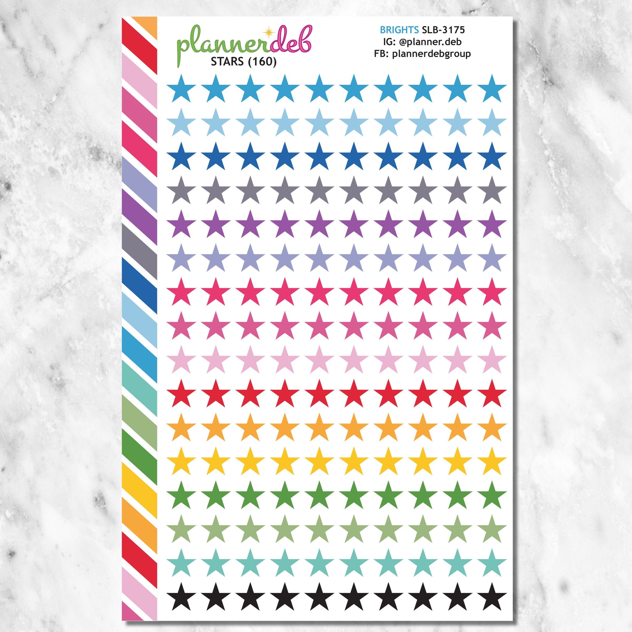STARS Planner Stickers for Erin Condren Planners, Daily Duos, Happy ...