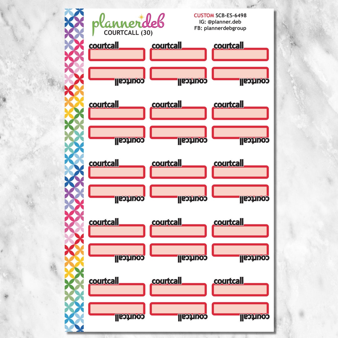 Curtain Call Sticker Courtcall Script Label Planner Stickers, Perfect for Erin Condren ...
