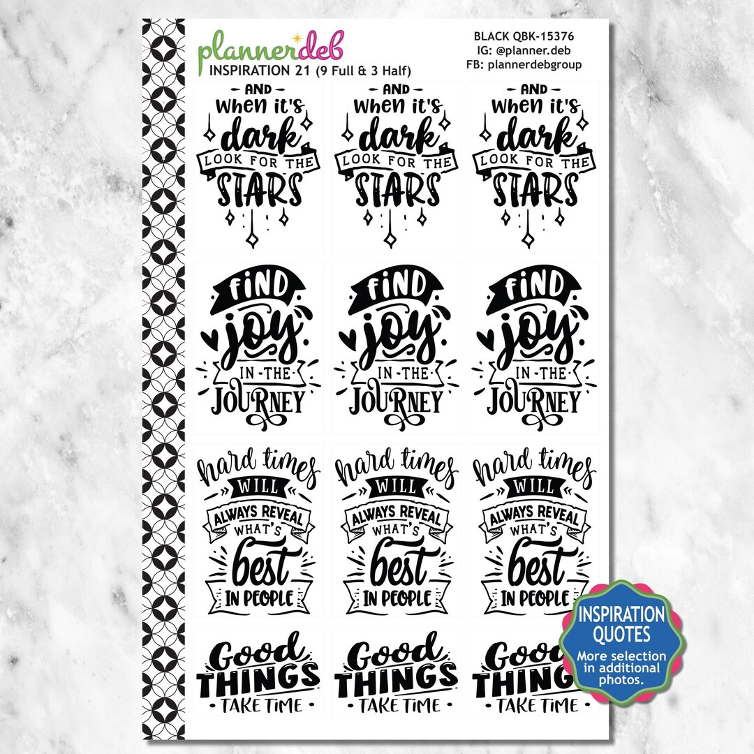 Inspiration Quotes (21-30) Planner Stickers for Erin Condren Planner ...