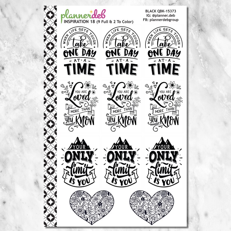 INSPIRATION QUOTES 11-20 Planner Stickers for Erin Condren Planner ...