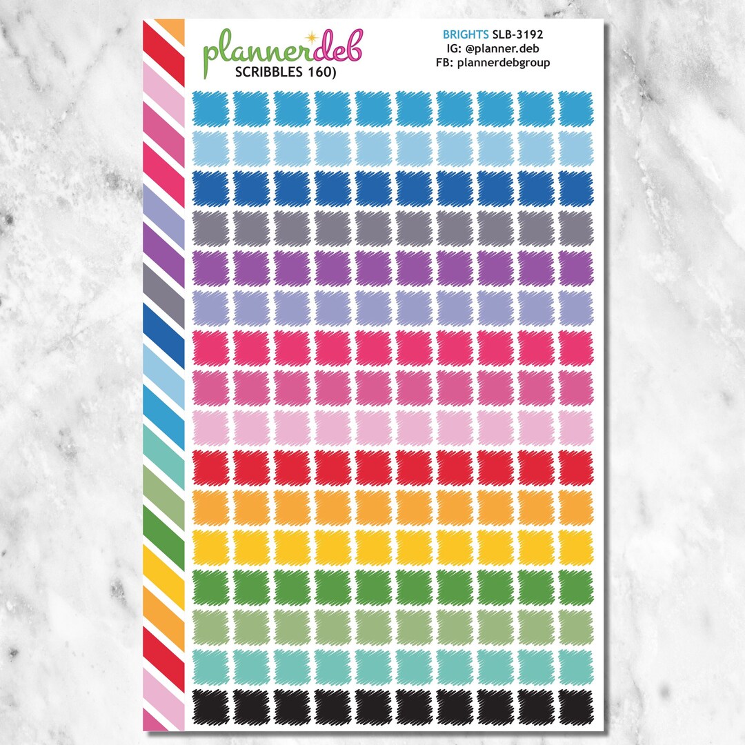 SCRIBBLES Planner Stickers for Erin Condren Planner, Happy Planner ...
