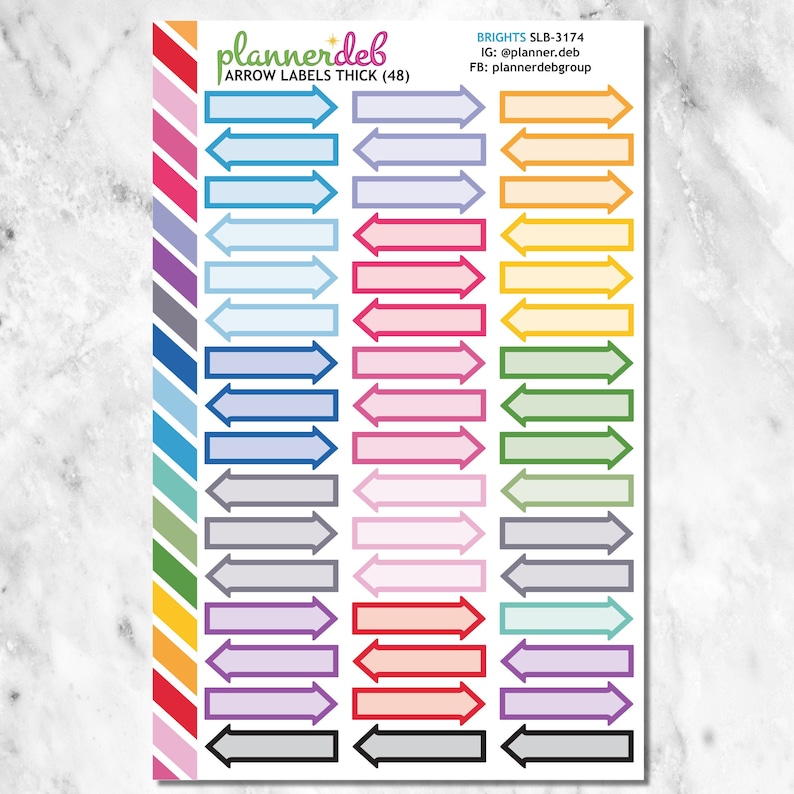 ARROW thick Planner Stickers for Erin Condren Planner Happy - Etsy