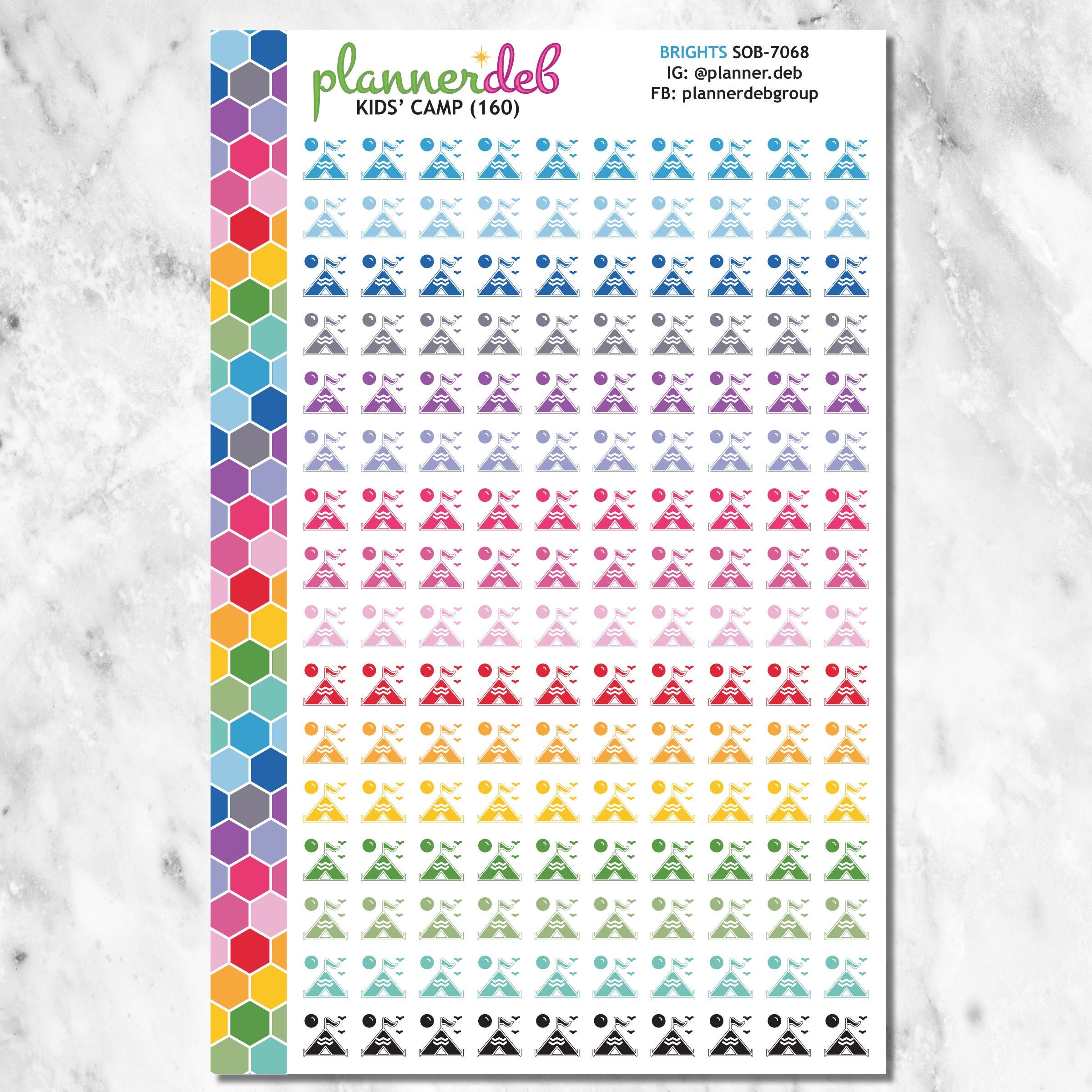 Kids' Camp Planner Stickers for Erin Condren Planners, Daily Duos ...